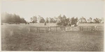 Steeplechase run by soldiers on horseback