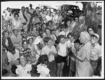 Dame Flora McLeod telling scottish fairy stories - Photograph taken by Lloyd Cornish