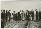 Edward Prince of Wales taking his leave of railway staff