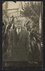 Mick Bibby, in the garden at Rose St Cottage, Waipawa