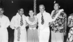 Guy Powles, New Zealand High Commissioner for Samoa with Samoan friends