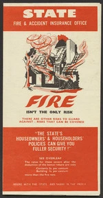 State Fire & Accident Insurance Office :Fire isn't the only risk; there are other risks to guard against - risks that can be covered. [Front cover. 1959].