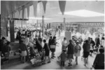 Crowd at jumble sale in Johnsonville shopping mall prior to official opening