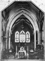 Oakes, Francis Joseph :Bishop Viard lying in state in St Mary's Cathedral, Hill Street, Wellington