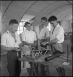 Nurse Eva Patchett instructing patients in the Occupational Therapy Ward of 2 NZGH Kantara, Egypt - Photograph taken by George Kaye