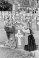 Aynslie and Megan Watson, ANZAC Day, Karori Cemetery