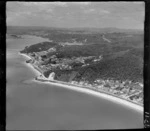 Paihia, Bay of Islands, includes wharf, shoreline, roads, housing, island and bush