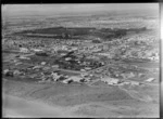 Invercargill showing gas works (foreground) and Queens Park (centre)