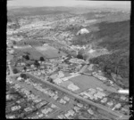 Whangarei, Northland, looking south over Whangarei High School and Lipton Avenue with Rugby Park beyond