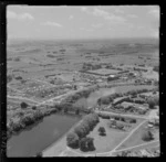 Ngaruawahia road and rail bridges under construction over the Waikato River, Waikato Region