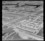 Tokoroa, Waikato, showing shopping centre and housing area