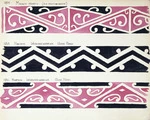 Godber, Albert Percy, 1876-1949 :[Drawings of Maori rafter patterns]. 184. Maunga-Pohatu (old meetinghouse); 185. Hinemihi. Whakarewarewa. Guide Rangi; 186. Hinemihi. Whakarewarewa. Guide Rangi. [1945].