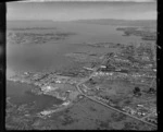 Mangere Inlet with Neilson Road and Te Papapa looking to the Manukau Harbour, Onehunga, Auckland City