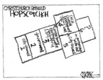 Winter, Mark 1958- :Christchurch rebuild hopscotch. 19 April 2012