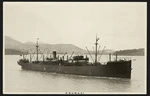 Douglas Jones, fl 1907 :Photograph of the ship Hauraki, probably in Lyttelton Harbour