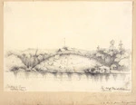 Fraser, I T[allon?] B, fl 1860s :The Bluff Stockade, Waikato River 1 1/2 miles from Maungatawhiri / I. Tallon B. Fraser, 1st W[aikato or NZ] Regt. [1864?]