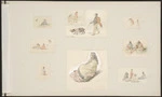 [Strutt, William] 1825-1915 :[Studies of Maori, from Onehunga and Taranaki] 1856