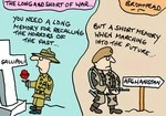 Bromhead, Peter, 1933-:The long and short of war... 25 April 2012