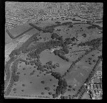 Cornwall Park, Auckland, includes parkland, roads and housing