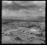 Freyberg High School with the Featherston brickworks behind and surrounding area, Palmerston North, Manawatu-Whanganui