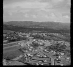 The suburb of Glen Eden with road junction and residential houses, West Auckland