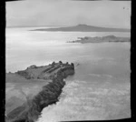 Musick Point Air Radio Station, Howick, Auckland, includes Rangitoto Island in the distance