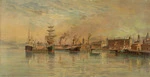 Gibb, William Menzies, 1859-1931 :[The Wharves, Wellington, 1899].