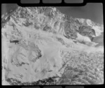 Mount Cook Air Services Auster ZK-BLZ Ski Plane and Mount Cook with the Hochstetter Ice Fall beyond, Mount Cook National Park, Canterbury Region