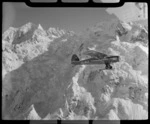 Mount Cook Air Services Auster ZK-BLZ Ski Plane with Mount Tasman beyond, Mount Cook National Park, Canterbury Region