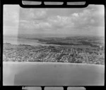 Takapuna, Auckland, includes housing shore line and farmland