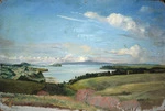 Smith, Maurice Crompton 1864-1953 :[Auckland Harbour looking towards Rangitoto from Remuera] 1889