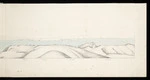[Hector, Sir James] 1834-1907 :Bay of Islands from Flagstaff Hill. Keri-Keri. Motu-Roa. Black Rock. Nine Pin Rock. [Right-hand section. 1865]