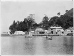 Kohukohu Harbour and buildings on the waterfront