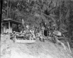 Men at the Pioneer mine, Taitapu