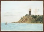 Artist unknown :Ohau Point [Lighthouse. ca 1890]