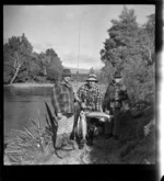 Unidentified trout fishermen at Tongariro River