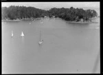 Mansion House Bay, Kawau Island, Auckland, showing yachts and boats in the bay