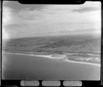 Ruakaka settlement and Estuary with Breams Bay in foreground south of Marsden Point, Northland Region