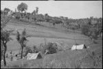 General view of New Zealand Artillery positions among the wheat fields and vineyards near Sora, Italy, World War II - Photograph taken by George Kaye