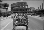 Truckload of New Zealand soldiers on leave in front of the Colosseum in Rome, Italy, World War II - Photograph taken by George Kaye