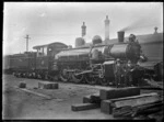 A class locomotive (New Zealand Railways, number 161, 4-6-2), probably Addington, Christchurch