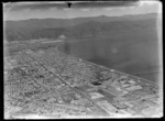 Petone, Lower Hutt, looking east showing Petone beach and Wellington Harbour