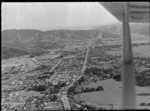 View south to the suburbs of Heretaunga and Silverstream with Fergusson Drive and Trentham Park in foreground, Upper Hutt City, Wellington Region