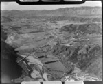 View of the Upper Hutt Valley with Silverstream Bridge and Fergussion Drive to the suburbs of Silverstream and Trentham with racecourse beyond, Wellington Region