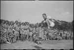 Action during the long jump at 5 NZ Field Regiment Gymkhana, Arce, Italy, World War II - Photograph taken by George Bull