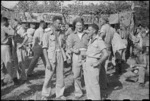 Outside the Plonk bar at 5 NZ Field Regiment Gymkhana, Arce, Italy, World War II - Photograph taken by George Bull