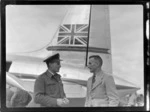 Portrait of Wing Commander Baird (Operations Commander Ohakea) and Mr Parker (CW & S) at Ohakea Air Force Base, Palmerston North, Manawatu-Whanganui Region