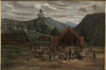 Huddleston, Francis Fortescue Croft, 1844?-1922 :Major Kemp's meeting house, Ranana Pa, Wanganui. [1892 or 1895].