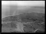 Suburban Bus Company Coverage, view west over tidal estuary and Mangere Airfield (Auckland Airport) to the Manukau Harbour, Auckland City