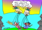 Bromhead, Peter, 1933-:"Hey... How come our puppets have turned into clowns?" 1 July 2012